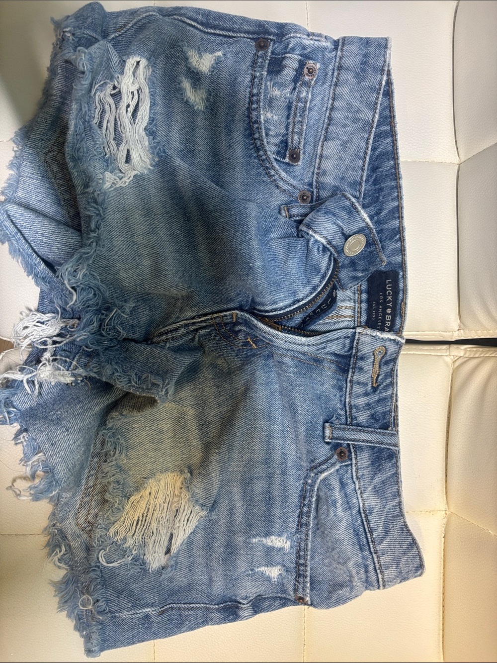 Lucky Brand Light Blue Distressed Denim Cutoff Shorts
